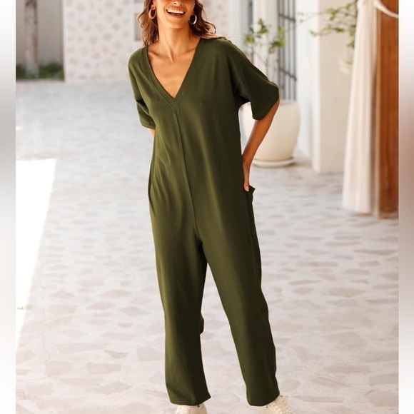 HOTSHOT TEE ONESIE Oversized Slouchy Fit Woman’s Jumpsuit in Green Medium NWT - Picture 12 of 12